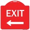 Signmission Exit With Left Arrow Heavy-Gauge Aluminum Architectural Sign, 18" H, 18" L, RW-1818-9843 A-DES-RW-1818-9843 - alternate 1